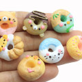 Mixed Styles Kawaii Animal Bread Shape Flatback Resin Simulation Hollow Donut Ornament Craft Window Display Photography Props