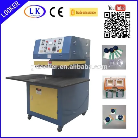 Blister sealing machine for toilet block packaging