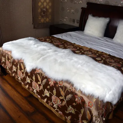China factory wholesale single double quarto sixto size genuin sheepskin rug sheepskin fur rug