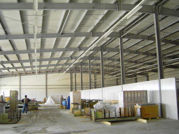 Q235 / Q345 Steel Structure Workshop , Polyurethane Sandwich Panel