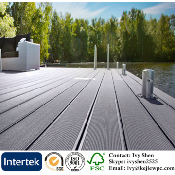 Grooved Light Grey Color Decking Board WPC Composiet Floor Timber Composite Decking