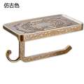 Paper towel holder retro phone holder embossed roll paper holder bathroom antique pendant