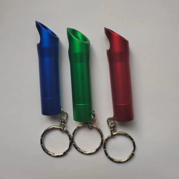 Mini torcia in alluminio a LED con apri bottiglia e ghiglio dei tasti - logo personalizzato disponibile
