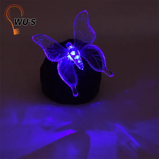 Wholesale outdoor decor China garden butterfly decoration solar resin light