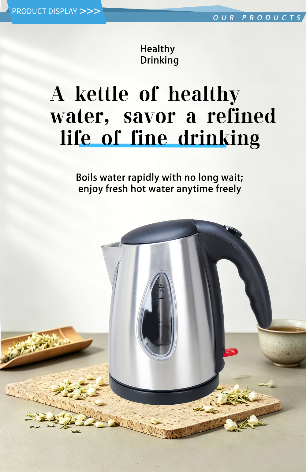 304 stainless steel kettle FK-1203 1