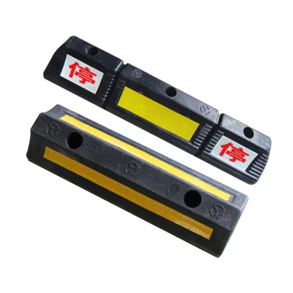 Rubber Plastic Parking Curbs: A Parking Stopper for Garage Floors - Blocks Car Wheels and Acts as an Effective Parking Aid