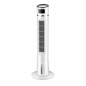 Smart LCD Display Remote Control Floor Fan with Water Tank, 8H Timer, Oscillating Bladeless Air Cooler Tower Fan