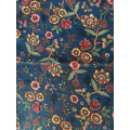 Ethnic Flower Rayon Poplin 45S Light Printing Fabric