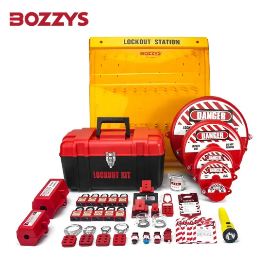 BOZZYS Lockout Tagout Kit with Toolbox for Safe Equipment Maintenance