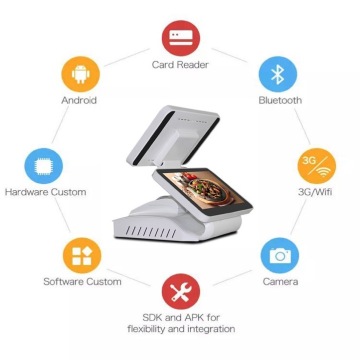 15.6 inch dual touch screen android pos