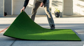 Foldable 4ft PP Golf Hitting Mat EVA Base