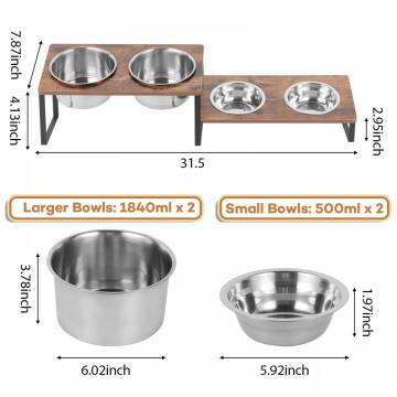 Elevated Dog Tilted Bowls Stand Set