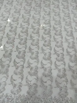 2022 The latest high-quality with glitter hot glue women's clothing fabric tulle fabric