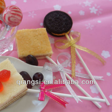 FDA and LFGB Approved White Paper Sticks For Cake