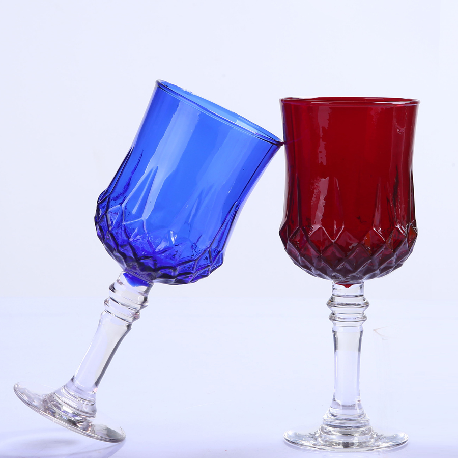 Br 9104 1handmade Colorful Glass Goblet Tumbler Cup Made Of Lead Free Crystal Glass