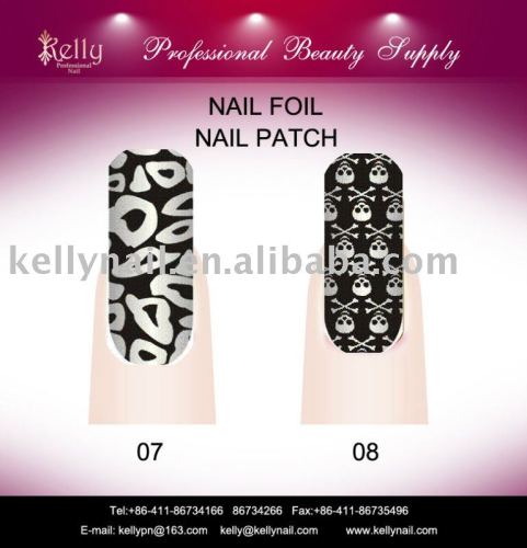 metalic design nail foil nail patch sticker