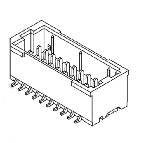 1.00 مم الملعب 180 ° صف مزدوج Wafer-SMT AW1002V-S-2XNP