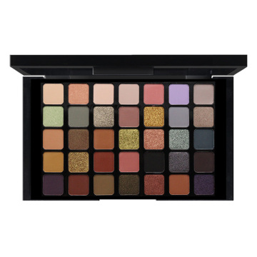 Custom Label Green And Gold Shimmer Eyeshadow Palette