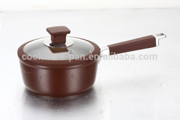 Very popular chocolate color forged aliminum sauce pan / aluminum alloy