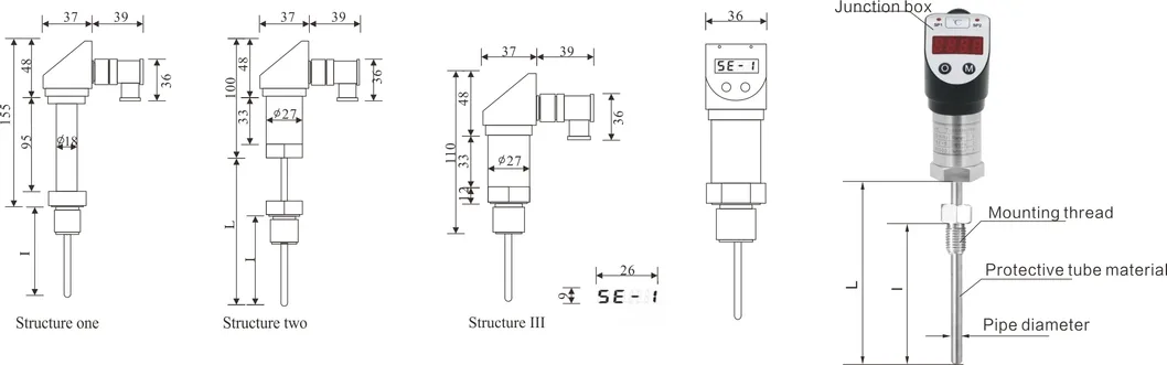 Transmițător de temperatură/comutator de temperatură integrat, comutator PNP sau contact releu