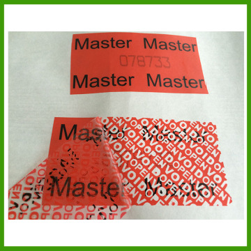 Tamper Evident Security Asset Label Sticker