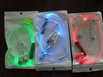 2014 New Hot Selling LED Light Earphones