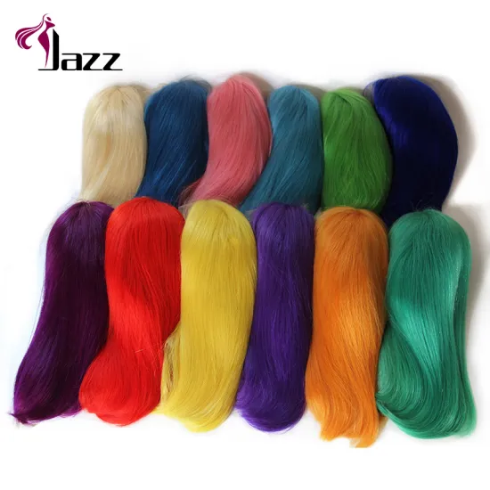 different colors blonde and green red human hair lace front wig, pre colored bright rainbow full lace brazilian human hair wig