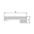 Procesamiento de láser Moldura de extrusión de perfil de aluminio del radiador