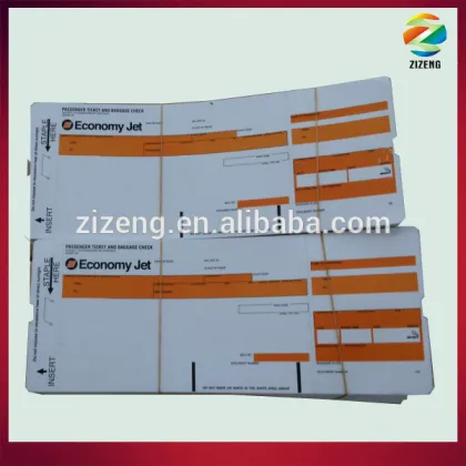 Excellent Paper Airline Thermal Boarding Passes luggage tags/