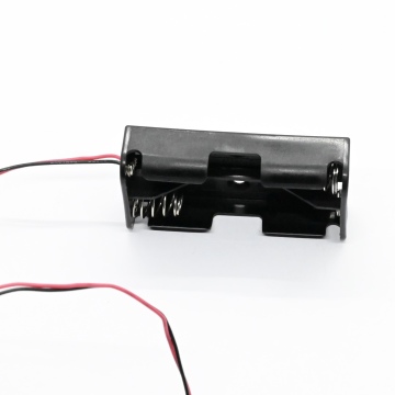 Μαύρη βάση μπαταρίας ABS 2-Cell 18650 Wire Lead