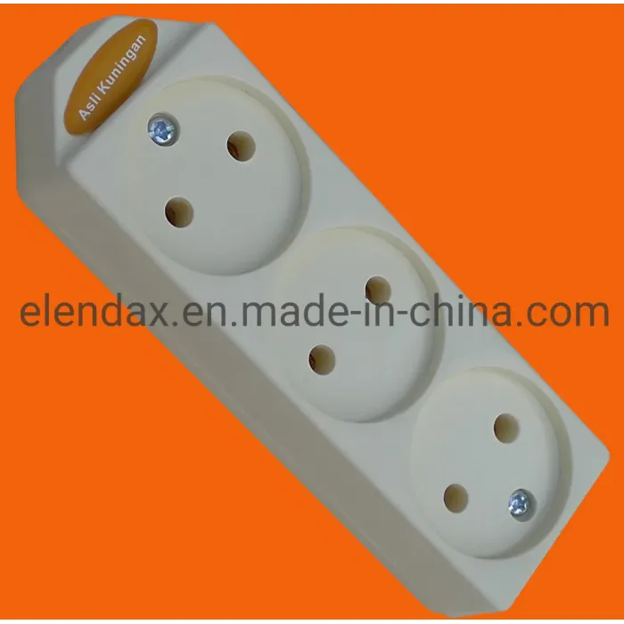 Soket Ekstensi Daya 2 Arah Gaya Eropa E5002E