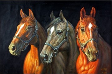 hand made animal art oil painting