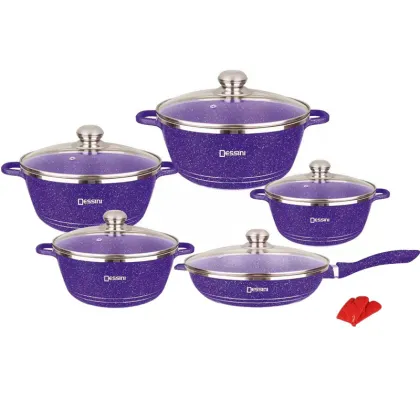 Dessini Nonstick Cookware Sets with Granite Coating for Kitchen Cooking