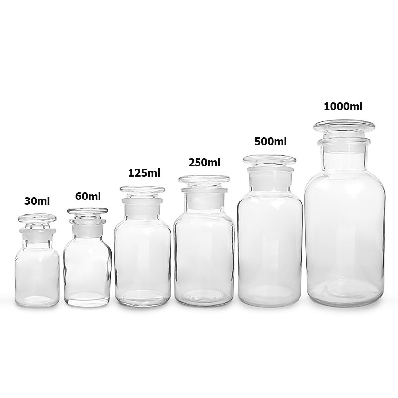 30ml Glass Reagent Bottle With Glass Lid