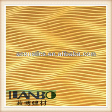 INREDA wave design emboosed natural material wall decor panel 3d