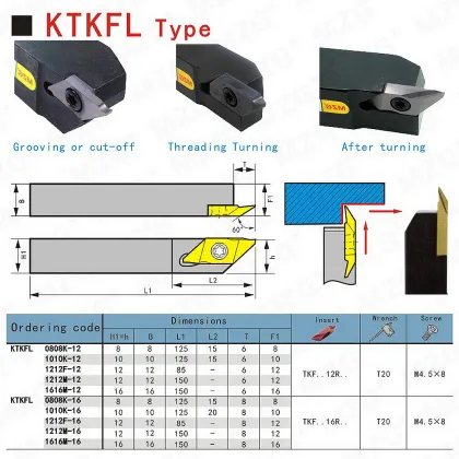 KTKFL CNC Machine Tools: Metal Cutting Turning Inserts & Grooving Cutter