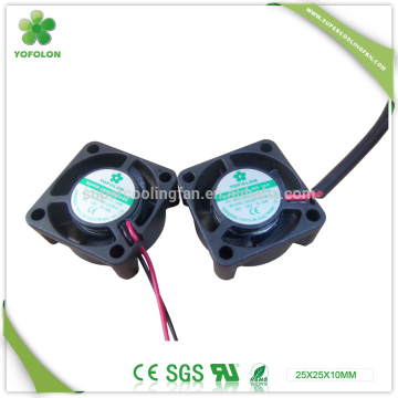 25x25x10mm 5V 12V micro fan ball bearing high speed mini electric fan