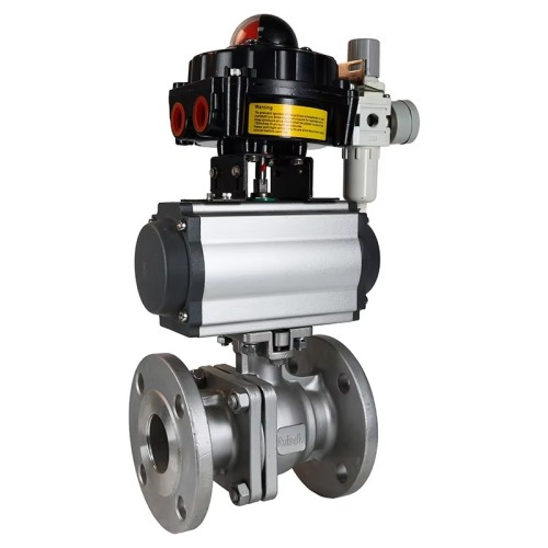 Stainless Steel Ansi 300Lb Pneumatic Flange Ball Valve