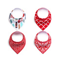 Custom Wholesale 5 Pack 100% Organic Cotton Baby Bandana Drool Bibs