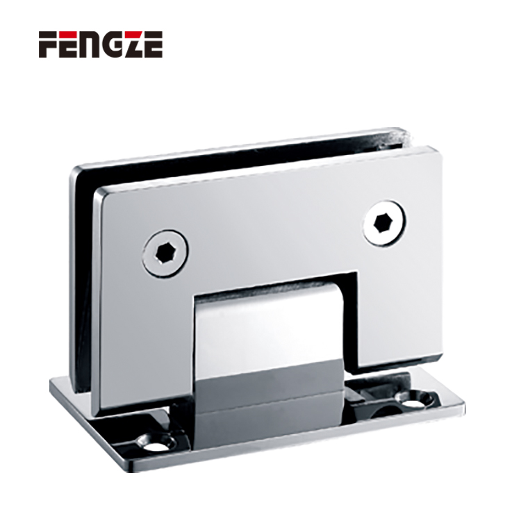 Dobradiça dupla de 90 graus para porta de chuveiro de vidro