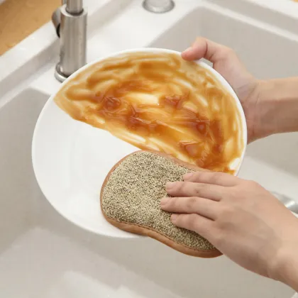 BearFamily microfiber sponge dish clean microfiber scrubber