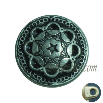 gun metal buttons, custom flower types shank buttons for jeans