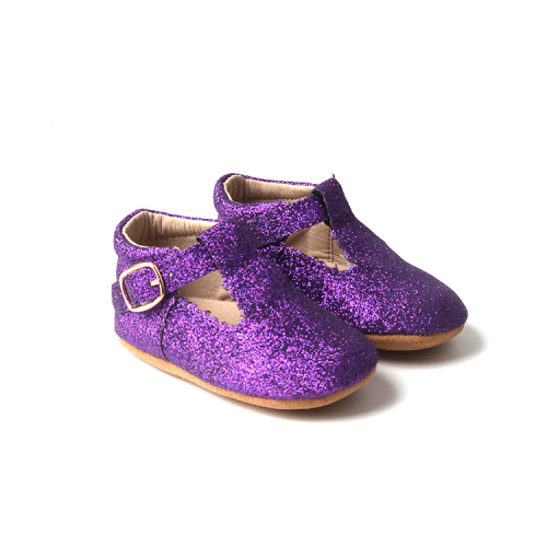 Scarpe eleganti per neonate glitterate in stile natalizio