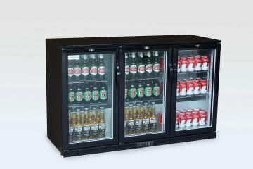 850mm 3 Doors Black Back Bar Cooler