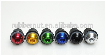 custom big head motorcycle screws with rubber nut