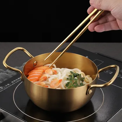 Korean Style Instant Noodle Hot Pots - Stainless Steel Ramen Pot