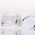 plastic square acrylic empty cosmetic cream jar