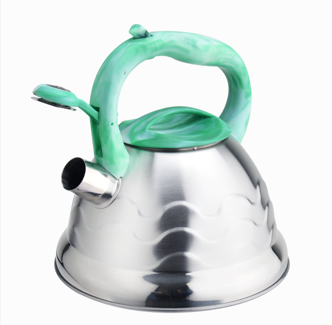 Flat Bottom Color Handle Teapot Kettle