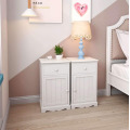 White Nightstand Set Of 2 Wooden Night Stand