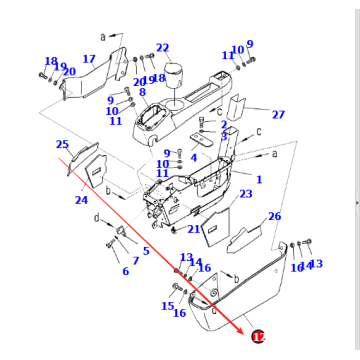 PC240LC-10/PC360LC-10 Cover 2A5-43-11632